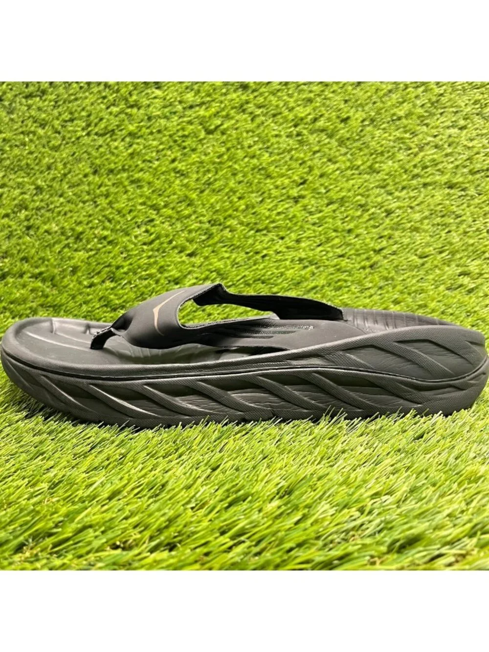 Hoka One One Ora Recovery Flip Mens Size 12 Black Beach Outdoor Thong Sandals